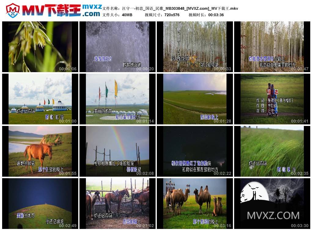 汪守一-初恋_国语_民歌_MB303848